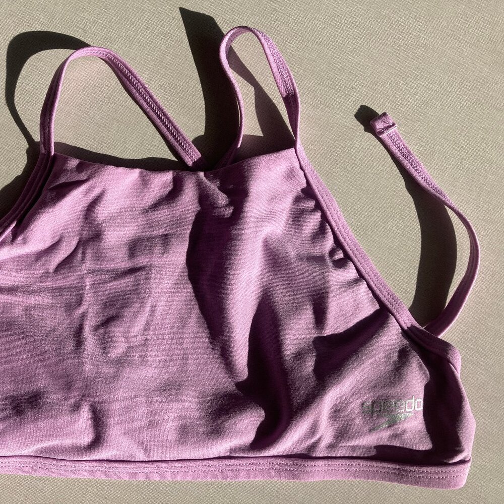 Speedo Swim top in Lavender/Light Pink, Size small.